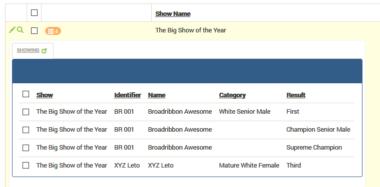 Viewing Show Details